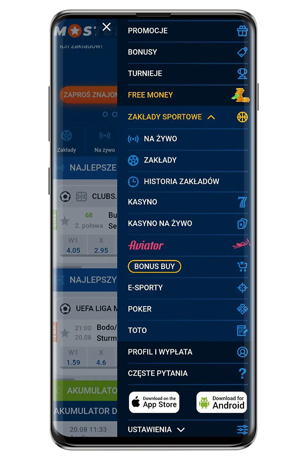 Zrzuty ekranu z oficjalnej strony internetowej