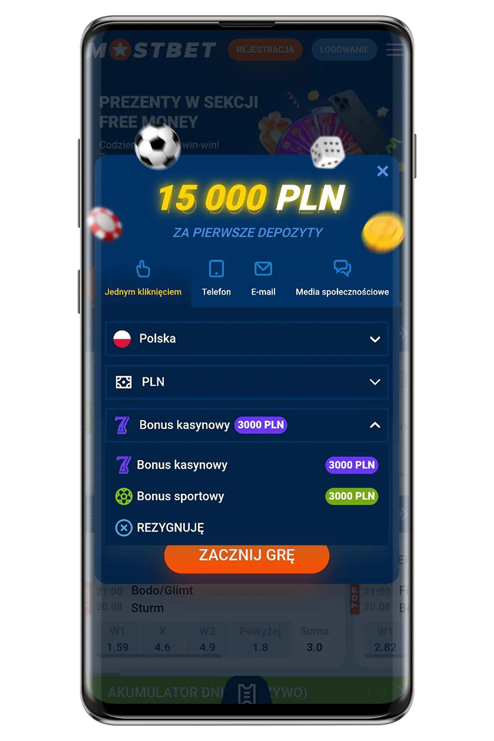 Zrzuty ekranu z oficjalnej strony internetowej