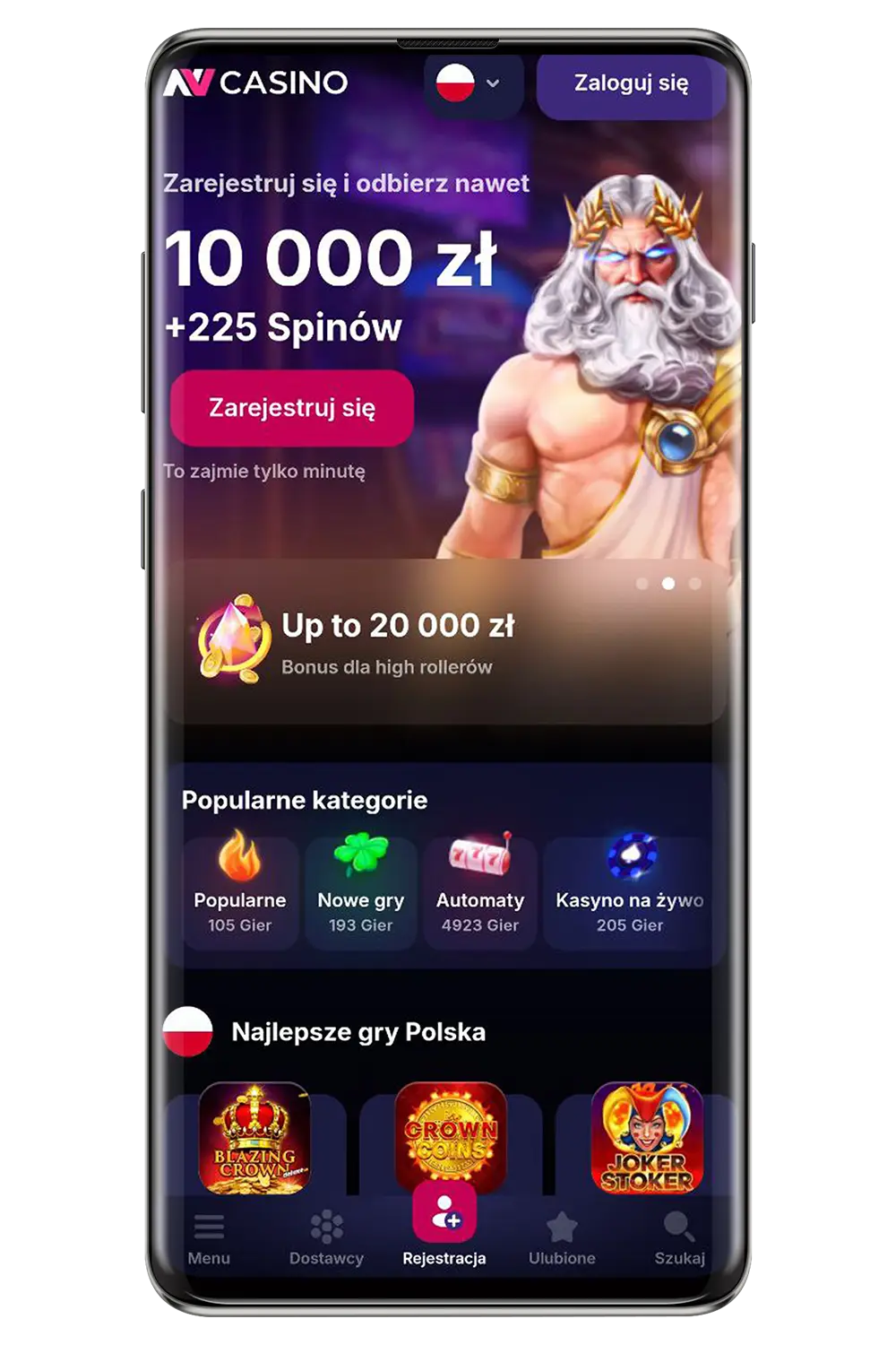 Kasyno NV na urządzeniu mobilnym