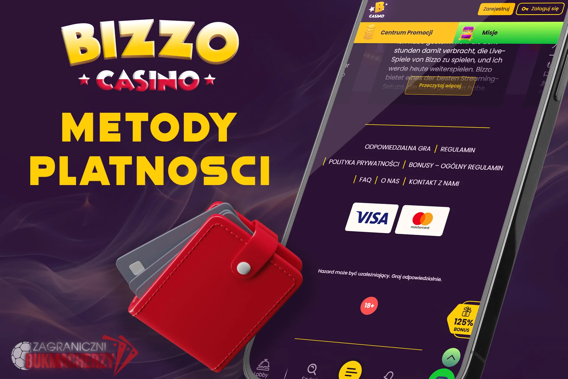 Wiele opcji wpłat i wypłat w kasynie