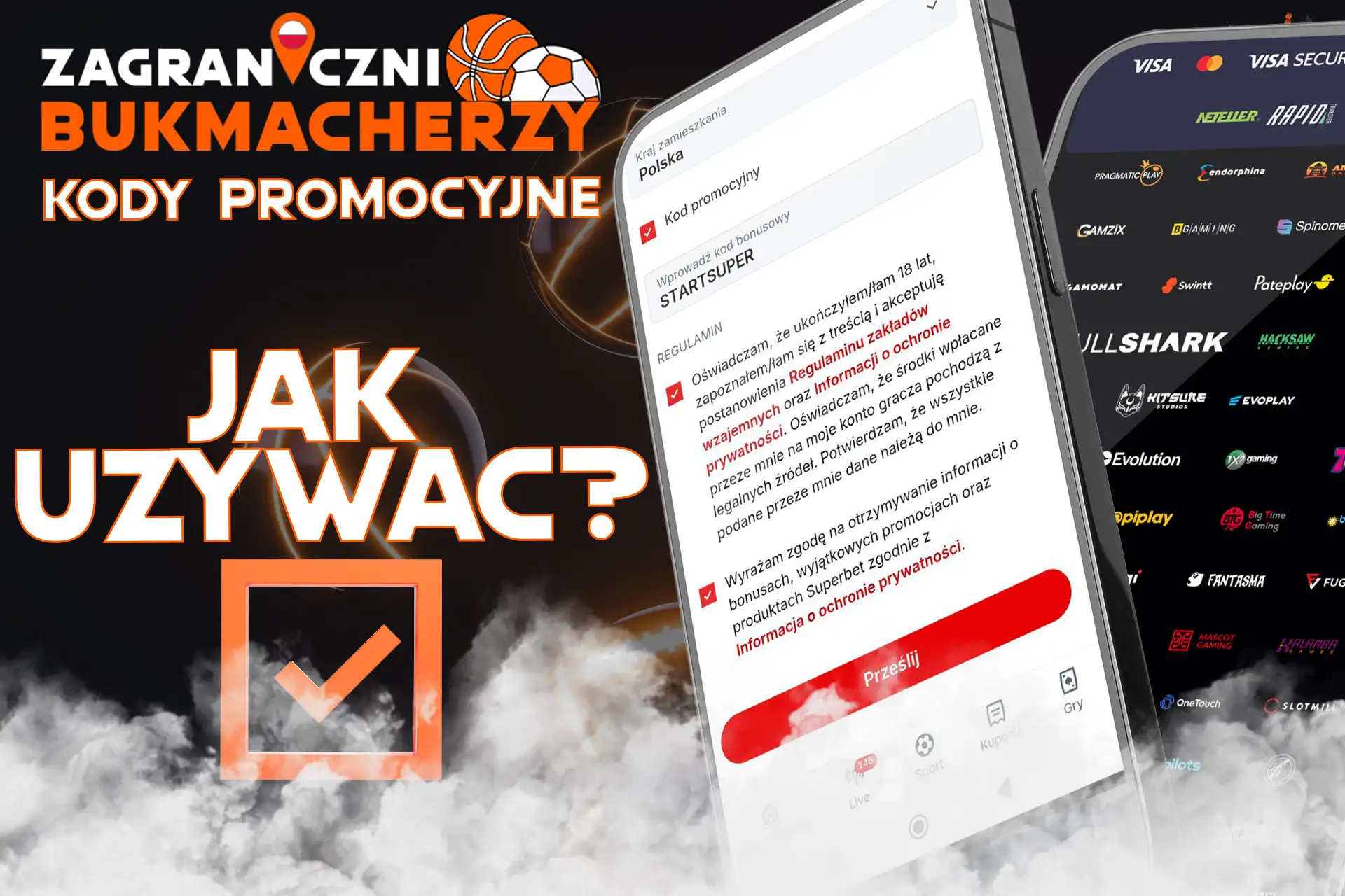 Zarejestruj się, wpisz kod promocyjny i odbierz bonus