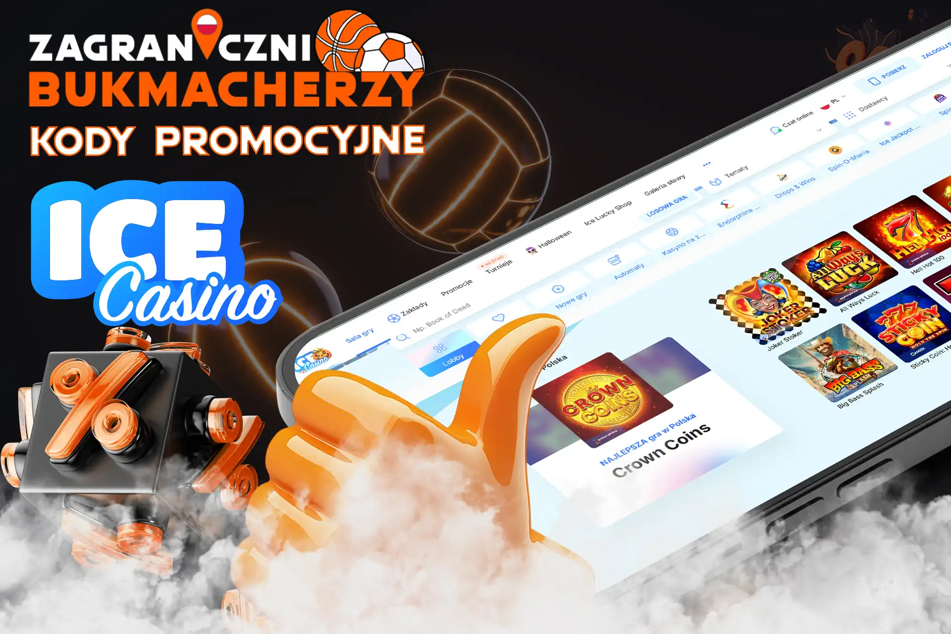 Sprawdź kod promocyjny bukmachera Ice Kasyno