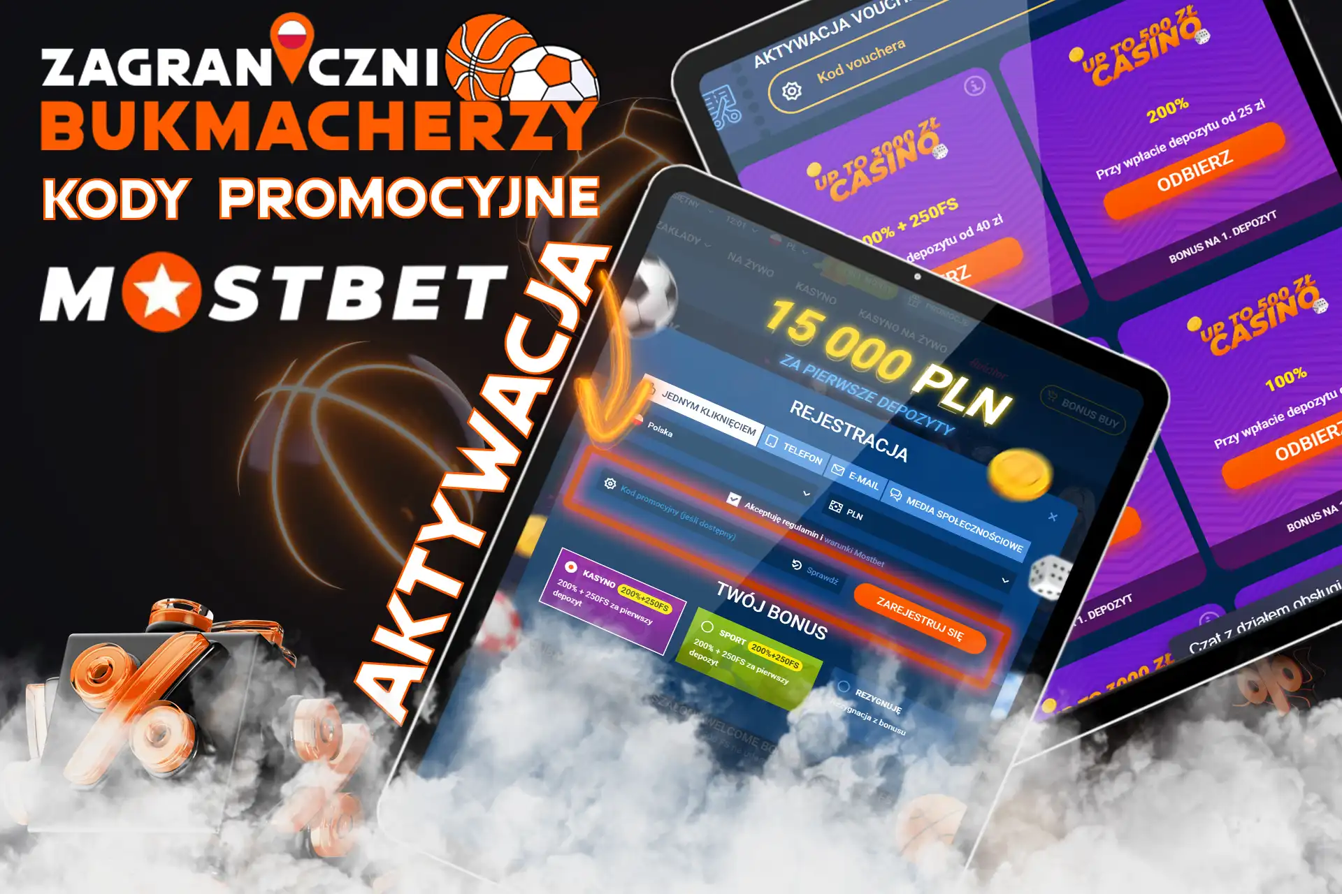 Wprowadź aktualny kod promocyjny podczas rejestracji u bukmachera