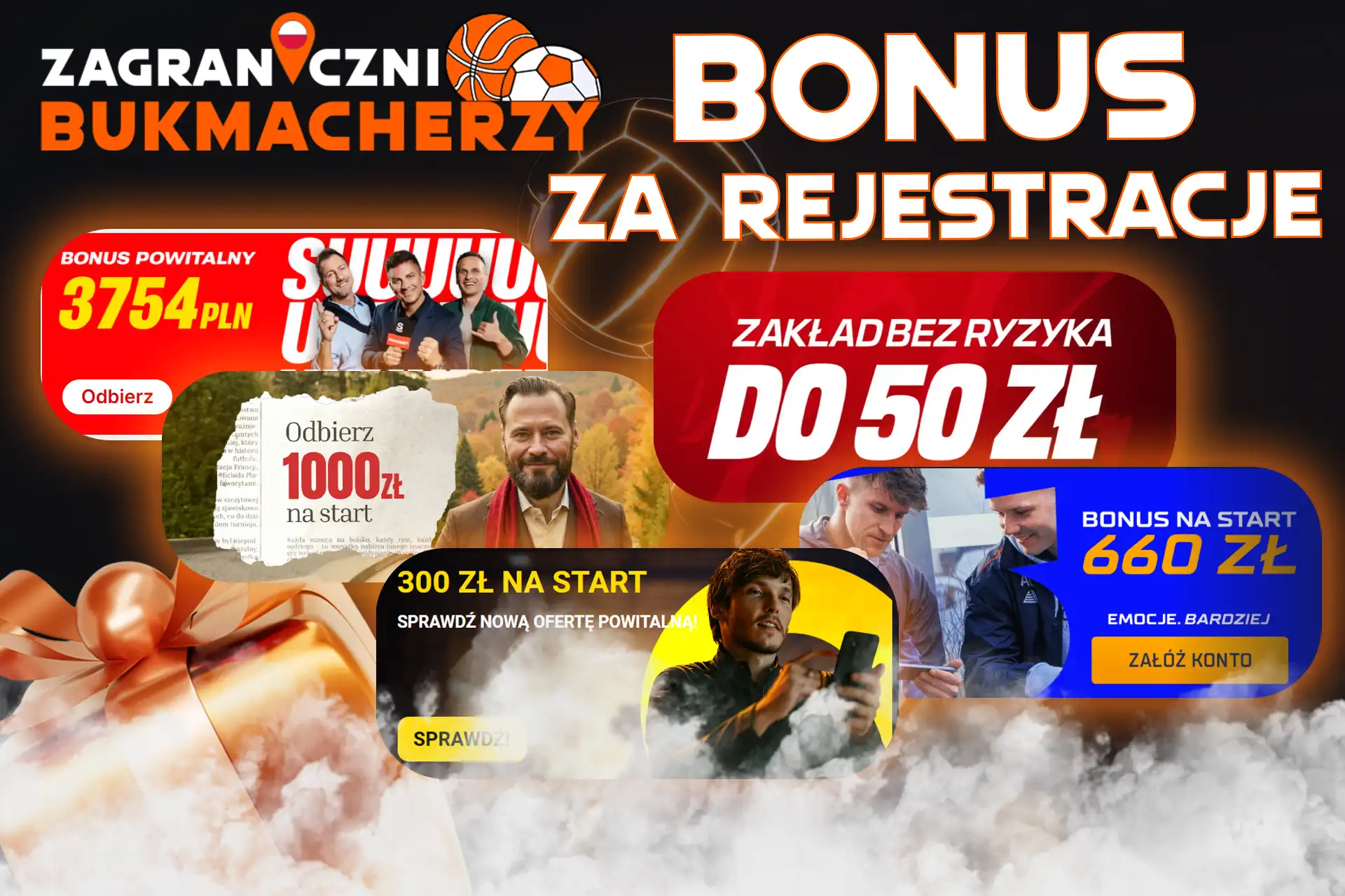 Najlepsi bukmacherzy z bonusami rejestracyjnymi